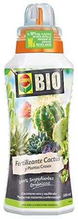 COMPO Bio Huerto Urbano Fertilizante para cactus, plantas crasas y suculentas, Fertilizante líquido con extra de potasio, 500 ml