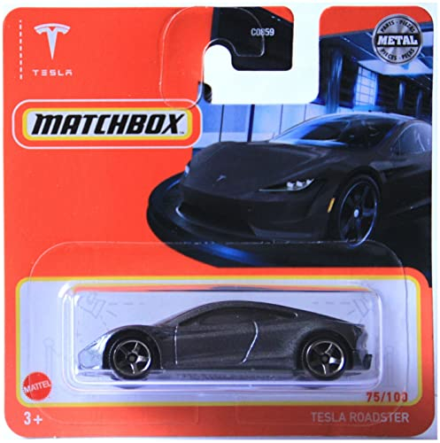 Matchbox Tesla Roadster Spielzeugauto Grau 2022 75 von 100 HFR50
