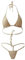 Femme Maillot de Bain Deux Pièces Sexy Brésilien Bikini Slim String Tanga Ensemble Lingerie Swimwear De Plage Micro Mini Bra Triangle String Bikini Femmes 2 Pieces Brun Clair (1 Set)