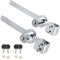 2 Set Sliding Glass Door Ratchet Locks Cabinet Door Locks Showcase Security Locks for Mail Box Showcase Door