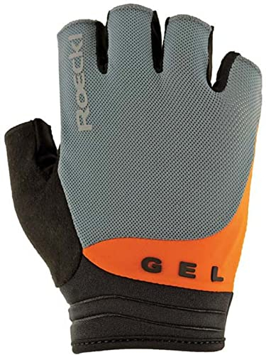 Roeckl Sports Fahrradhandschuh ITAMOS 2, High Performance Handschuh, Grau/Orange 10