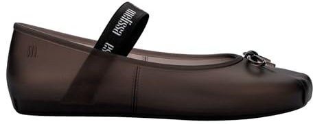 Melissa Womens Sophie Jelly Ballet Flats - Pearly Black - 5