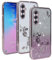 XINYEXIN Transparent Glitzer Hülle für Samsung Galaxy A54 5G, Bling Glitter Handyhülle Ultradünn Stoßfest, Niedliche Glitzernde Schutzhülle für Frauen Mädchen - Roségold