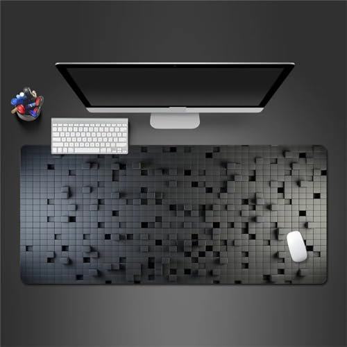 Tapis de Souris Plaid Gris, Tapis de Souris Gaming XXL 1200x600x5mm Grand Tapis de Souris Surface Spéciale Améliore la Précision et la Vitesse pour Gamer Ordinateur PC