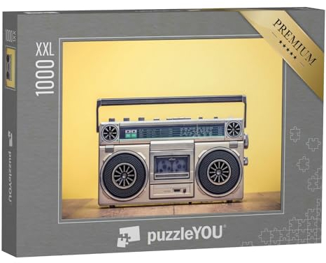 Puzzle 1000 Teile XXL „Retro : Stereo Boombox aus den 80er Jahren“ – aus der Puzzle-Kollektion Nostalgie