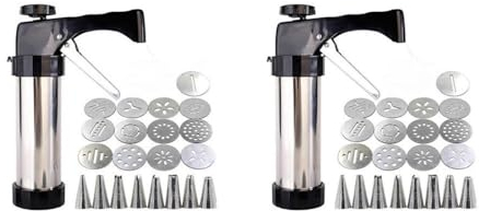 Siringa per Pasticceria in Acciaio Inox Manual Cookie Press Maker Machine DIY Churro Maker Stainless Steel Piping Nozzles Biscuit Make Mold Cake Decoration Tools Decorazione di Torte (Color : Type04