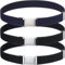 3 Stück Elastische Kinder Gürtel für Jungen Mädchen (Schwarz, Marineblau)