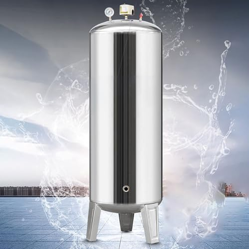 Landwirtschaftlicher Drucktank for Brunnenpumpe, Vertikale Wasserspeichertanks Aus Unter Druck Stehendem Edelstahl, Geeignet for Landwirtschaftliches Wasser, Haushaltswasser, Viehwasser(Size:160L(W50*