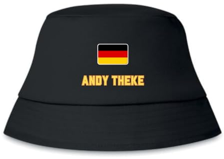 Sommerhut, Fischerhut Fussßballhut, Anglerhut, Fanhut Xave Alfonso Spanien (DE/NL/SE/PL, Alphanumerisch, Einheitsgröße, Schwarz, Deutschland, Andy Theke)
