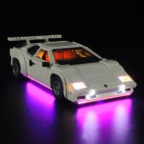 BRIKSMAX Led Licht für Lego Lamborghini Countach 5000 Quattrovalvole 10337 - Compatible with Lego Icons Bausteinen Modell - Ohne Lego Set