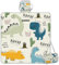 Mularoka Picknickdecke mit Cartoon-Dinosaurier-Motiv, wasserdicht, sanddicht, faltbar, Stranddecke, 150 x 145 cm, extra groß, tragbar, waschbar, Outdoor-Matte für Camping, Park, Gras, Wandern, Reisen