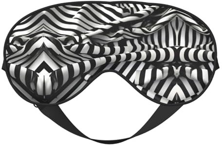 Doppelseitige Augenmaske, Zebra-ähnlicher Druck, verstellbarer Riemen, Augenmaske, Schlafschutz, blockiert Lichtaugenmaske