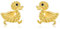 Ente ohrstecker Sterlingsilber Gold Enten Ohrringe Tier entenschmuck für Damen