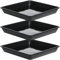 CUCUFA Lot de 3 soucoupes pour Pots de Fleurs en Plastique carré 35 x 35 cm pour récupérer l'eau des Plantes pour bonsaï, Fleurs, Plantes succulentes, Fournitures de Jardinage, Plateaux pour Pots