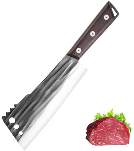 Doklasu Japanese Cooking Knife 8 inch Chef Knife Handmade Forged Thicken Professional Bone Cutting Knife Full Tang High Carbon Steel Kitchen Chopping Knives with Wooden Handle