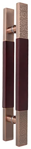 Poignée de porte coulissante chinoise moderne pour porte de douche en verre et bois - Poignées de porte de grange extérieures et intérieures (60 cm et 40 cm)