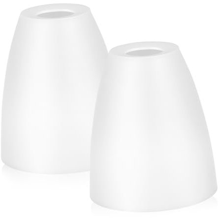BESPORTBLE 2 Piezas Pantallas De Lámpara De Plástico Para E14 Tulipas Cilíndricas Blancas De 3 Cm Para Lámparas De Mesa Y Escritorio Decoración Funcional Para Hogar Y Oficina