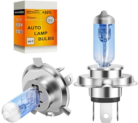 NUROTA H4 Halogen Scheinwerferlampe 12V 60/55W,4000K Warmweiß, Perfekte Passform für Autoscheinwerfer, 2 Stück