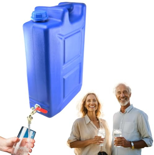 Anwicar Bidon d'eau de Camping avec Robinet Bleu 20 L | Réservoir portable pour eau douce, adapté au camping, voyage et jardin; format pratique pour stockage et transport