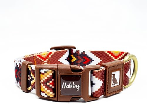 Hundehalsband Bunte & Stilvolle Hundehalsband - Aus Recyceltem Material - 25mm (25mm, Ethnic)