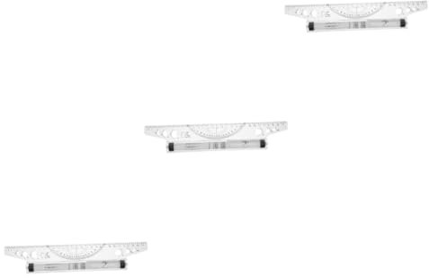 jojofuny 3 Stück Paralleles Lineal Kalligraphie-lineal Lineal Faltbar Multifunktionales Zeichenlineal Horizontales Lineal Schüler Zeichnen Lineal Meter Lineal Plastik Weiß