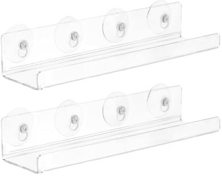 2 x transparente Acryl-Fensterbank-Pflanzenständer mit Saugnäpfen für Kräutergärten und Sukkulentententen