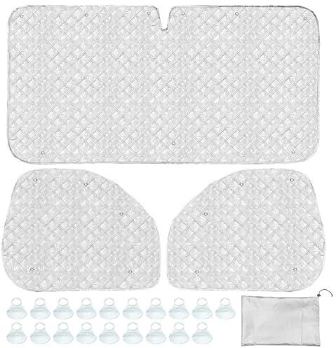 7-lagige Aluminium-Wärmedämmung, Wasserdicht, UV-Schutz, Sonnenschutz Für Die Windschutzscheibe Ihres Für Fiat Für Ducato (2006–2022) Windschutzscheibe Sonnenschutz