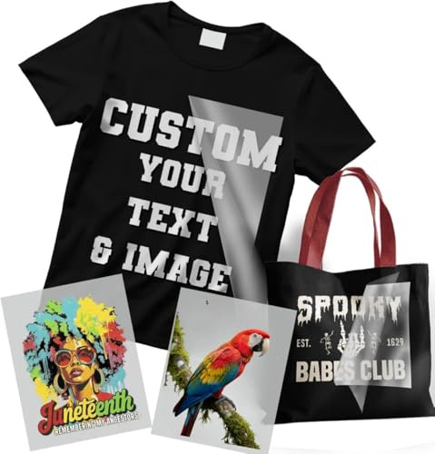 Custom DTF Iron On Heat Transfers – Multi Design Sheet – Personalised DIY T-Shirt Transfer – Ready to Press Custom Graphics – Gang Sheet Printing (8 Inch Toddler Size)