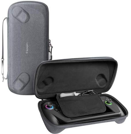 Spigen Klasden Tasche Kompatible mit ASUS ROG Xbox Ally / ROG Xbox Ally X (2025) Pouch mit Zwei Trageoptionen und Handschlaufe - Anthrazitgrau