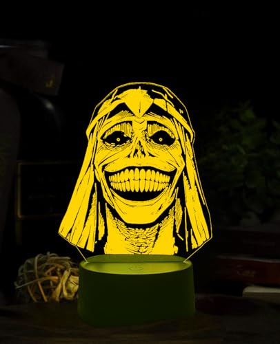 BIRBANN 3D Cartoon Lampe für Kinder - 7 Farbenwechsel Touch, Lustiges Anime Nachtlicht für Jungen & Mädchen, Deko fürs Kinderzimmer - Kreativ Geschenk