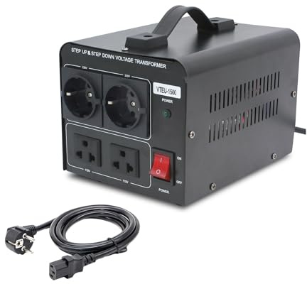 Inverter Transformateur Tension 800W 500W AC 110V AC 220V Convertisseur Élévateur/abaisseur Prises Universelles Américaines Convertisseur Tension(VTEU-1500)