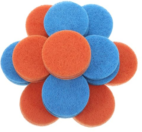 HAMPPLIES 24pcs Round Dish Scrubber Sponges Household Small Scrubbing Pads Kitchen Cleaning Supplies Non-Scratch Dishwasher Safe Cleaning Material