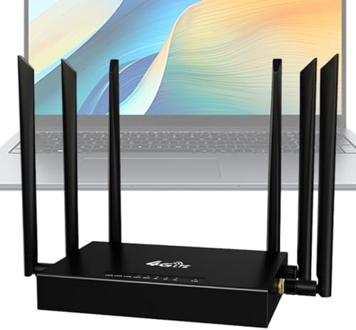 Router Intelligente con Internet senza Fili Illimitato | Router WiFi A 6 | Antenne | con Internet satellitare per Telefoni, Computer Portatili E Televisori | Connessione Stabile E Alto D