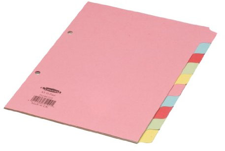 Concord Subject Dividers 230 Micron 10-Part A5 Ref 72199/J21