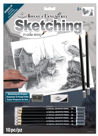 Royal & Langnickel Sketching Made Easy A4 Size Fishing Pier Designed Painting Set
