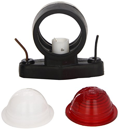 HELLA 2XS 955 031-001 Umrissleuchte - Begrenzungsleuchte - Anhänger - Wohnwagen - Halogen - 24V - Anbau - ECE/ADR/GGVS - Lichtscheibenfarbe: milchweiß/rot/weiß - seitlicher Anbau