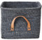 quadratisch Raffia Korb - Blau