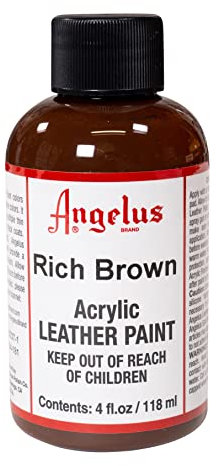 Angelus Peinture acrylique pour cuir - 118,3 ml - Marron riche