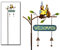Geschenk-Himmel Stecker Gartenstecker Gartenstab *Willkommen* Vogelpaar Metall - H145cm