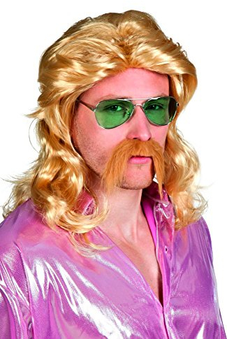 Karneval-Fasching-Shop Perücke Barry Lude Proll 70er Jahre