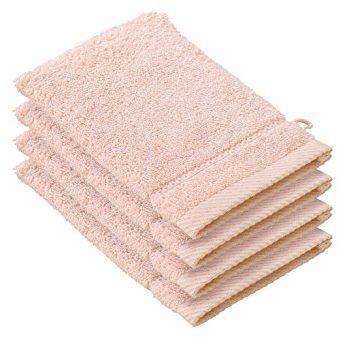 De Witte Lietaer 194686 Stephanie – Coppia di Guanti da Bagno di Cotone, 100% Cotone, Rosa Pastello, 15 x 22 x 1 cm