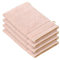 De Witte Lietaer Set di 4 Guanti da Bagno, Cotone, Rosa Pastello, 15 x 22 cm, 4 unità