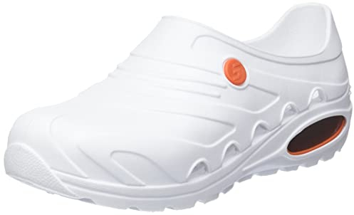 Oxypas Safety Jogger Arbeitsschuhe Damen - Antistatische und rutschfeste Sicherheitsschuhe Herren, Leichter Clog für Medizin, Pflege und Gastro, Antibakteriell, Weiss, EU 43/44