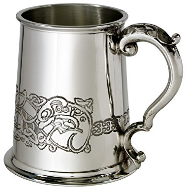 Wentworth Pewter Sheffield England Est 1946 Wentworth Pewter Celtic Dragon Chope en étain 1 pinte