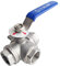 megairon 1/5,1 cm NPT weiblich T-Type Kugelhahn mit schweren Pflicht Blau Vinyl Isolierung Griff, 3-Wege-, Edelstahl 316, WOG1000 3/4