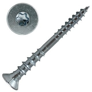 Dresselhaus Justierschrauben 6x100 mm TX25-100 Stück inkl. Bit - Holzschrauben mit ETA Zulassung - galv. verzinkt