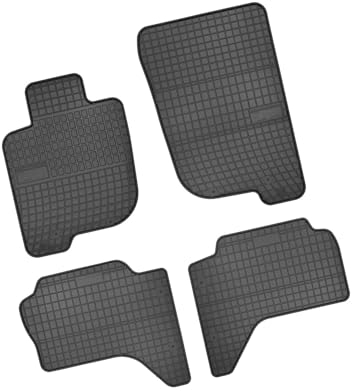 Bär-AfC MI07150 Gummimatten Auto Fußmatten Schwarz, Erhöhter Rand, Set 4-teilig, Passgenau für Mitsubishi L200 Typ KA T KB T Baujahr 2006 bis 2015 4. Generation