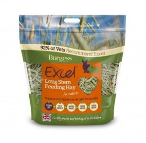 Excel Long Stem Feeding Hay Burgess 1kg 3 Pack