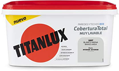 Titanlux Cobertura Total pintura para paredes Blanco Arena 4L