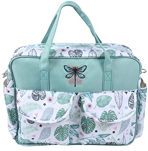 Große Kapazität Handtasche multifunktionale wasserdichte Reise Umhängetasche Stilvolle große geräumige Babywindel Wickeltasche für Mama(B)